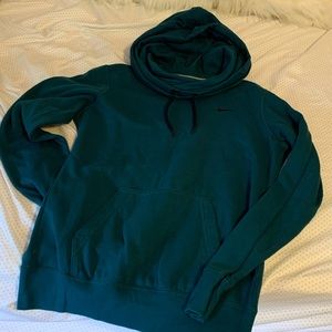 Nike Cowl Neck Hoodie | Cyan Womens Small